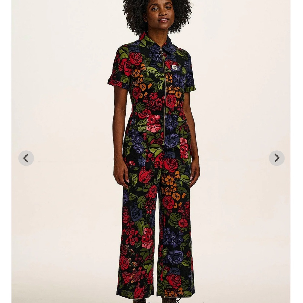 Lucy & Yak Ragan Cotton Jumpsuit in Maria Print - Picture 7 of 7